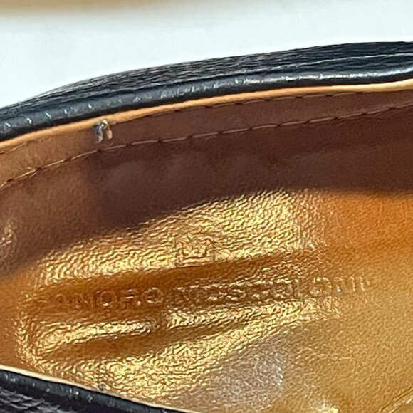 Mens Vinyard Black Pebbled Leather Lace-Up Dress Shoes With Rubber Sole 11EEE - Picture 13 of 16